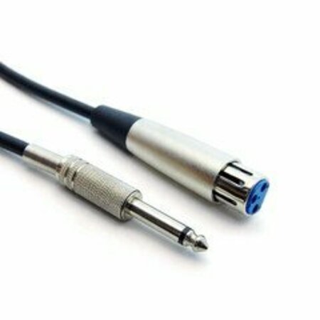 SWE-TECH 3C XLR Female to 1/4 Inch Mono Male Audio Cable, 6 foot FWT10XR-01506